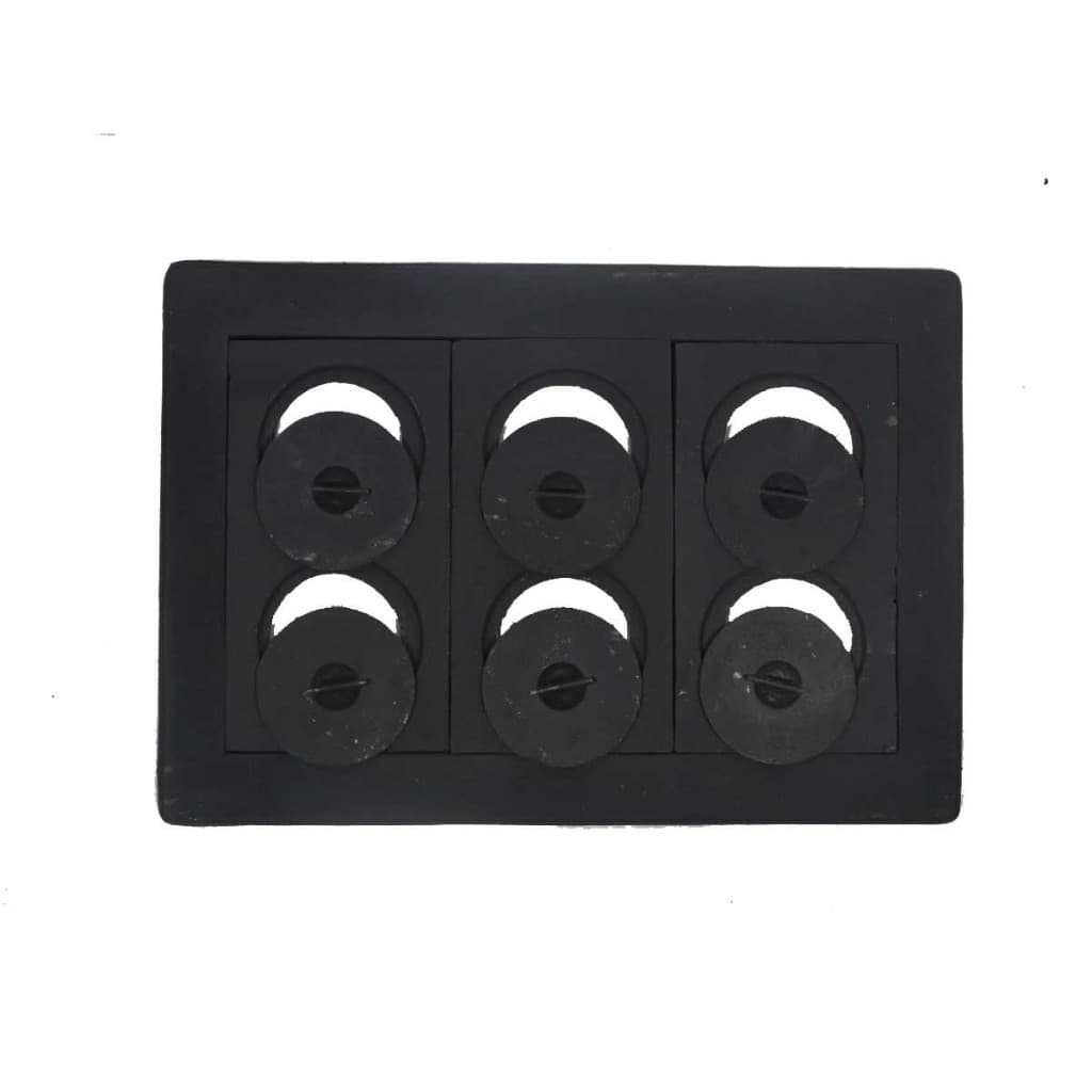 CHAPA ECONOMICA 6 FUROS FERRO FUNDIDO