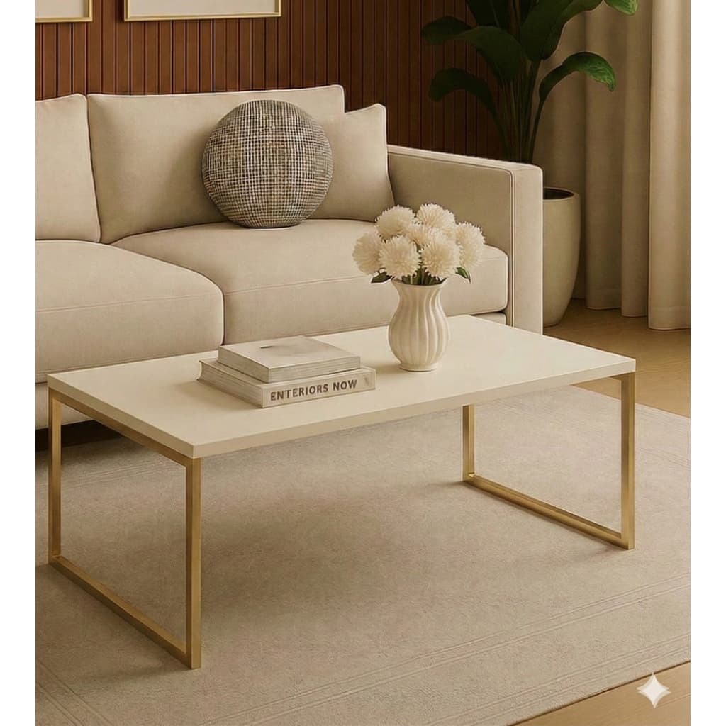 Mesa Premium Centro Sala Pés Ferro Aparador Canto Elegante