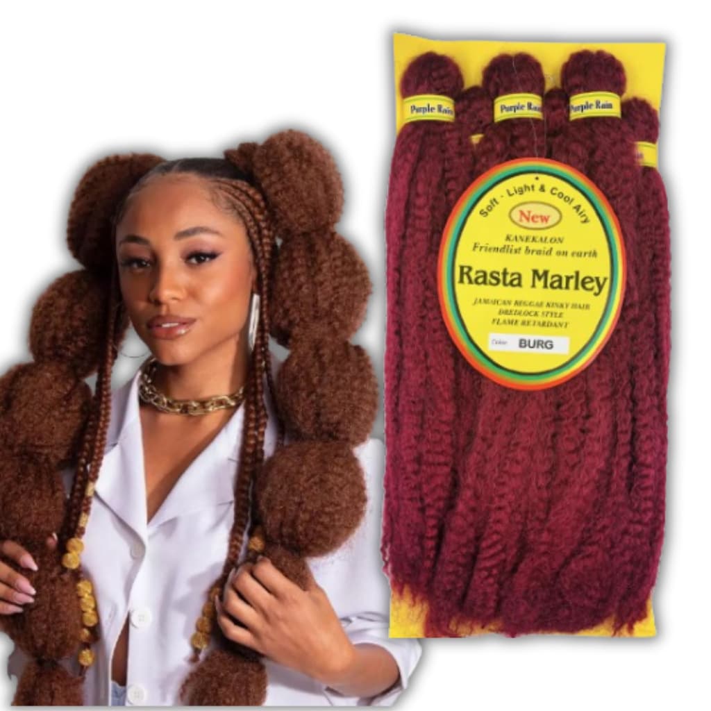 Cabelo Rasta Marley – 6 Telas | Jamaican Reggae Kinky Hair – 60cm