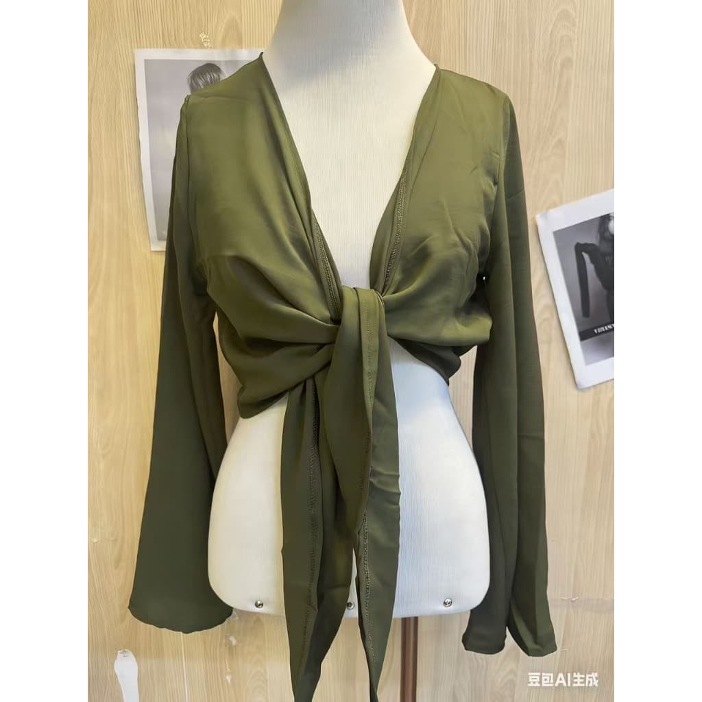 Blusa Amarração Manga Longa