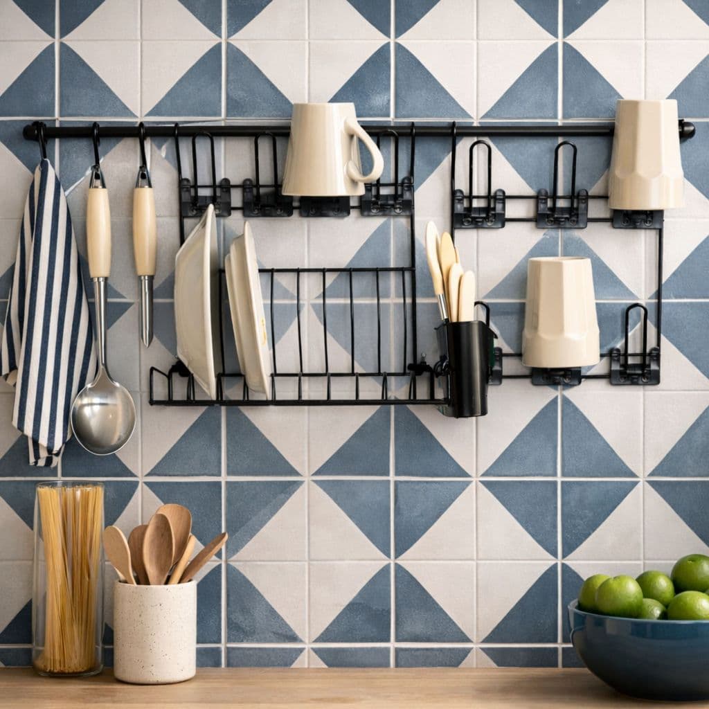 Cook Premium Suporte Aramado de Parede para Cozinha – Organizador de Temperos e Utensílios Kit 4