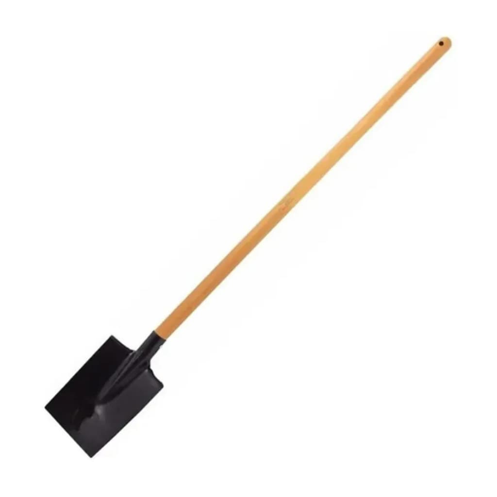 Pá Vanga de Aço Reforçada para Terra Areia Cimento Jardim Obra Ferramenta Com Cabo 1,20m Resistente