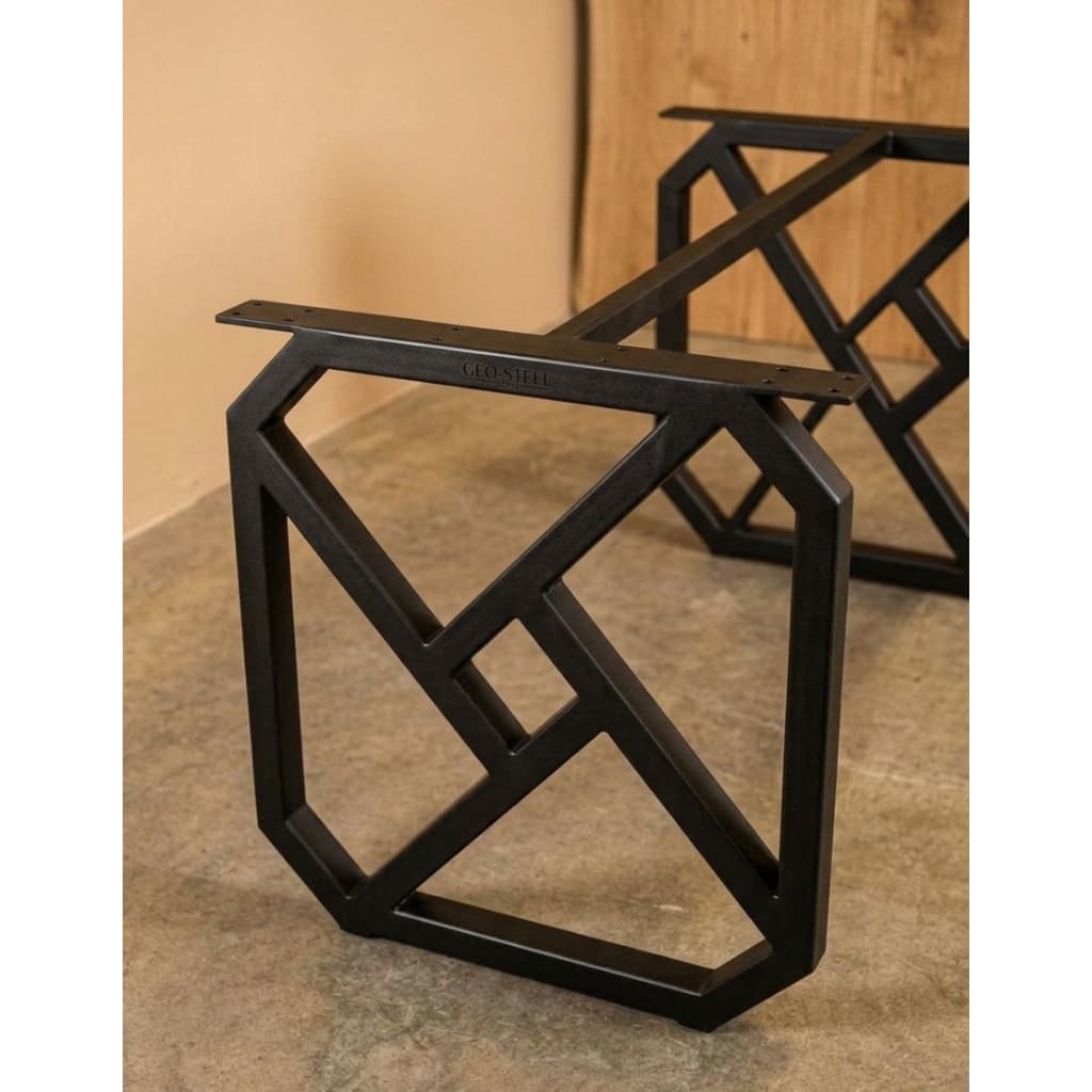 Suporte para Mesa de Jantar/Escritório Ferro Metal - Geométrico Luxo