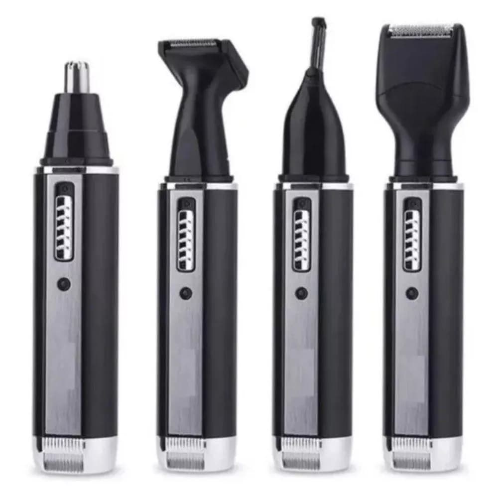 Maquininha s/fio recarregável Bivolt B-MAX 4 em 1 aparador de pelos do nariz