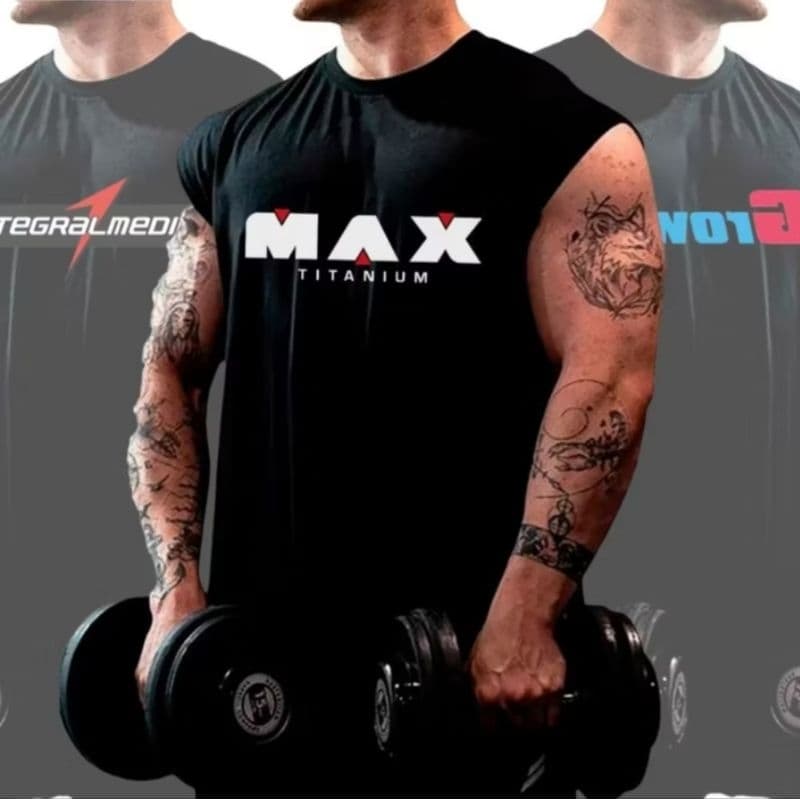 Camiseta Regata Oversized Estampada Masculina Estilo Streetwear Academia Treino Fitness Casual Verão