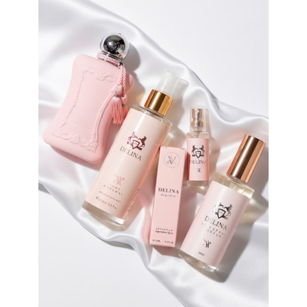 Perfume Delina Feminino Delina Floral Rosado Body Splash Floral Feminino Tons e Aromas