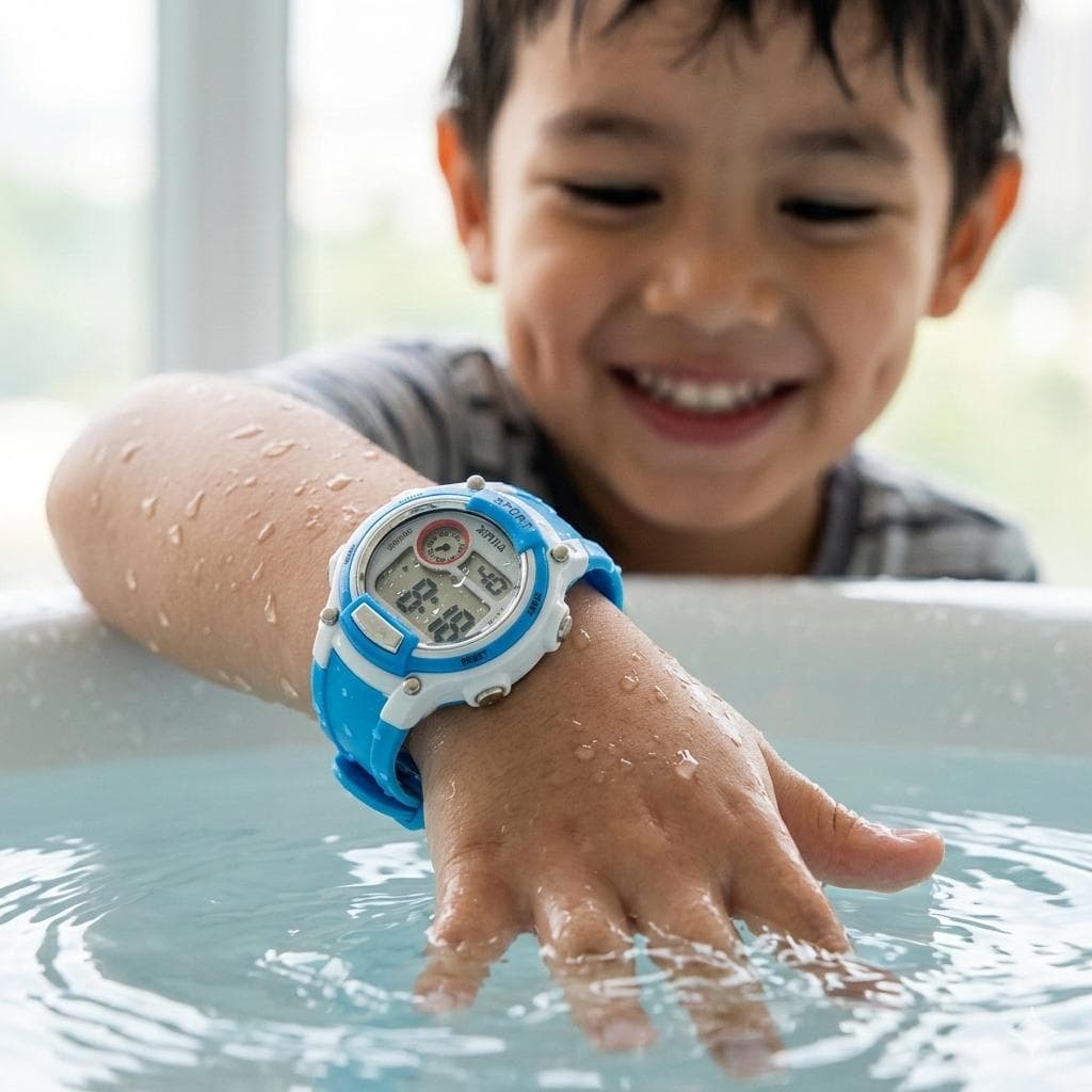 Relógio Infantil Prova D'água Alarme Led Meninos Meninas Top
