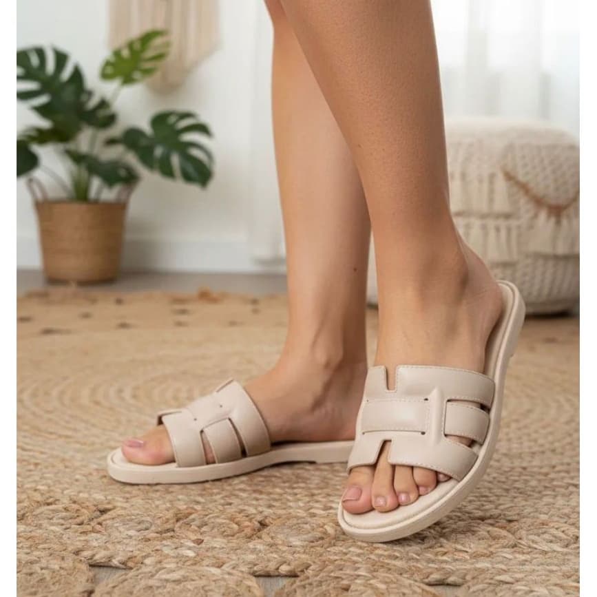 Chinelo Slide Casual Rasteira Feminina Confortavel