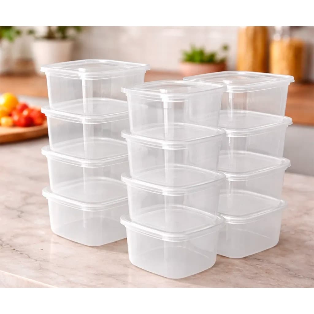 Kit 10 e 15 Potes 700ml Organizador Cozinha Tempero E Alimentos Ótimo P/ Congelar Refeições Marmitas