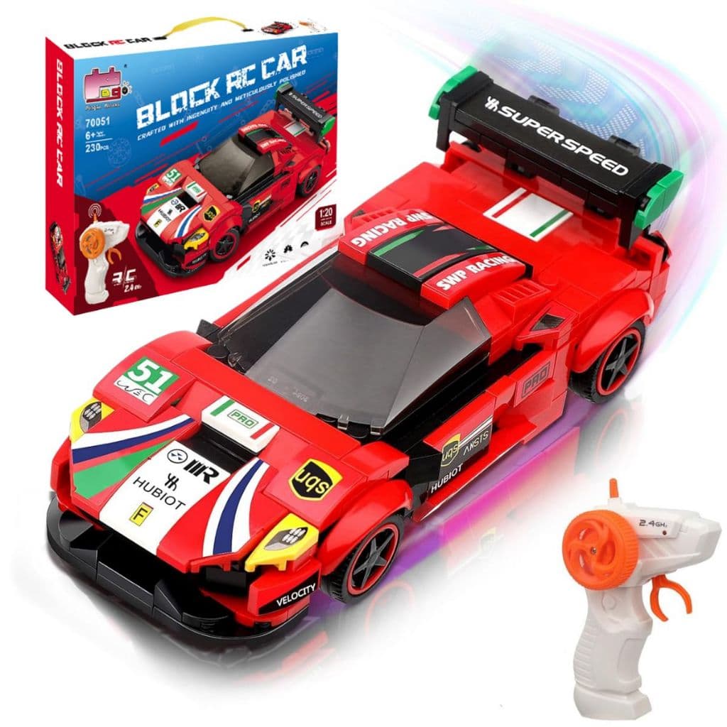 Carrinho de Controle Remoto para Montar 230 Peças Vermelho Importway