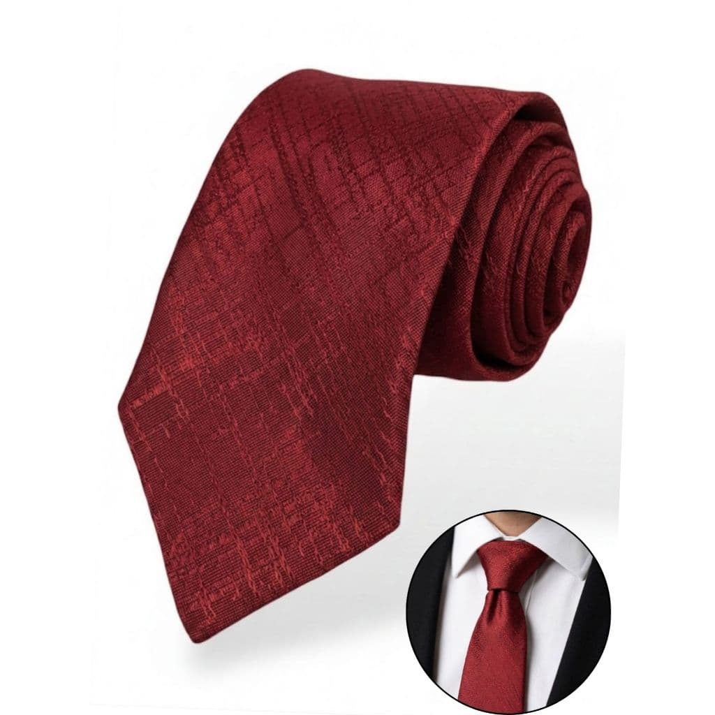 Gravata Masculina Marsala Bordô Luxo Premium Trabalhada Para Padrinhos de Casamento e Noivo, Eventos