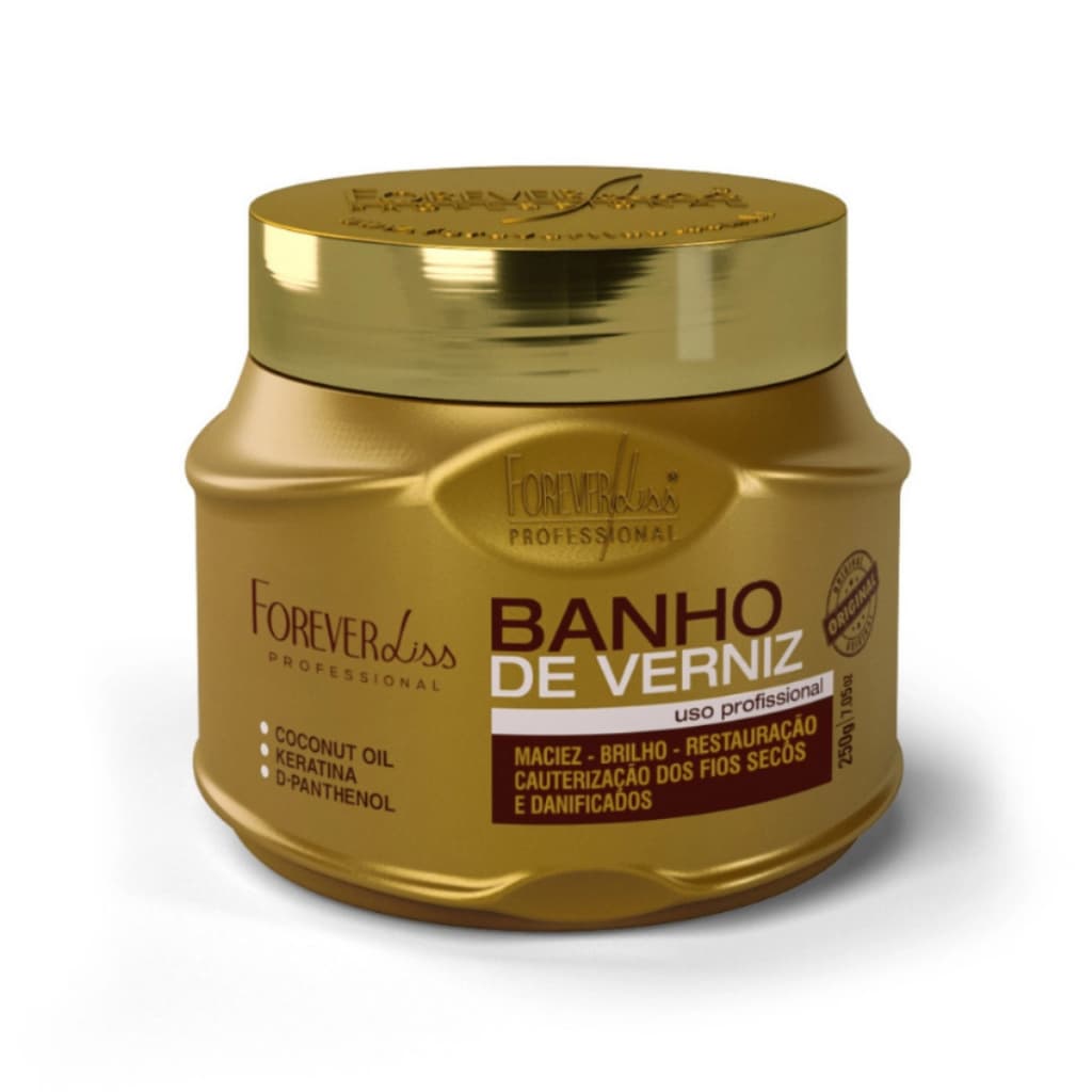 Máscara Banho De Verniz Forever Liss 250g Restauração Brilho