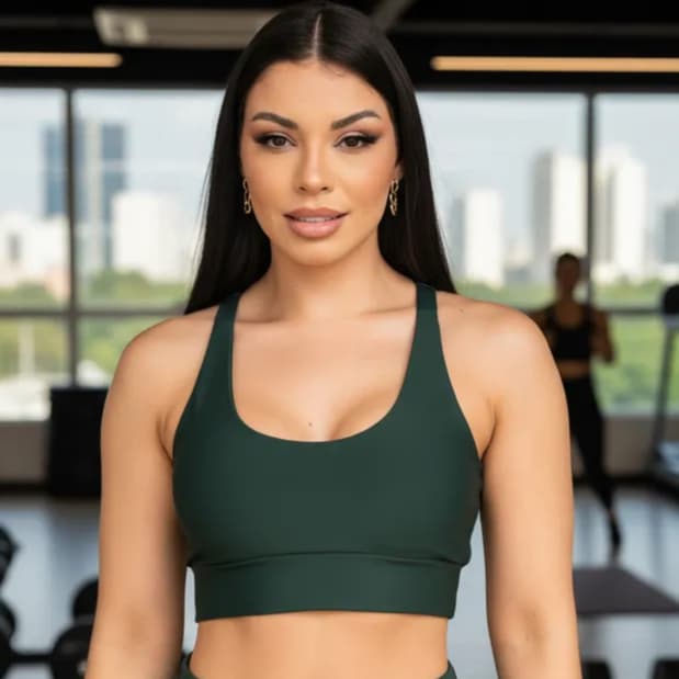 Top Fitness de Alta Sustentação Costas Transpassada Esportivo Para Academia Caminhada Corrida