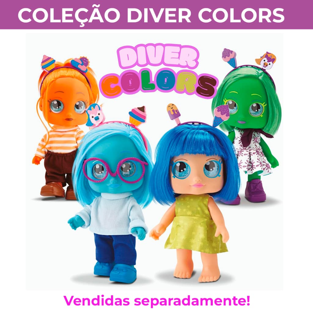 Boneca My Little Colors Divertidamente Colorida Colecionável Infantil.