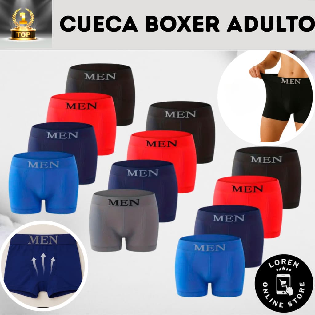 Kit 12 ou 04 Cuecas  Microfibra Sem Costura - Conforto e Ajuste Perfeito