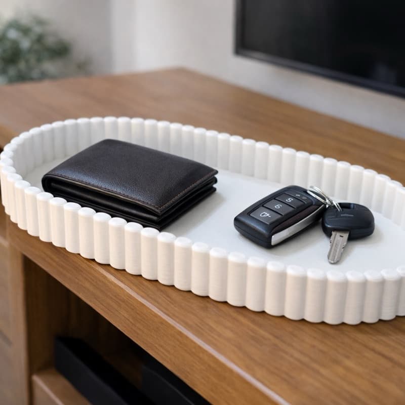 Bandeja Organizadora Decorativa – Porta Objetos para Mesa, Aparador ou Rack