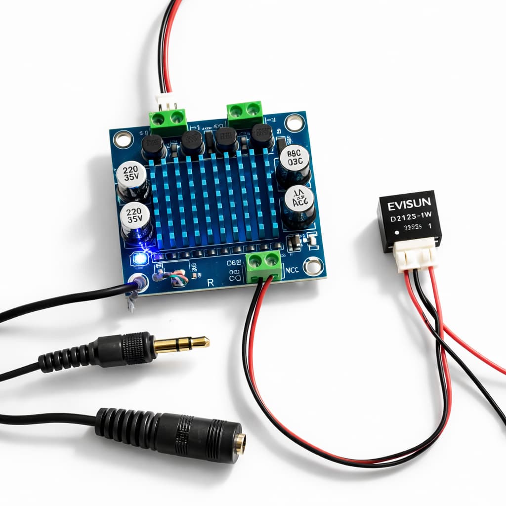kit Placa Amplificadora TPA3110 2x30w + Isolador de Ruído 12V-DC