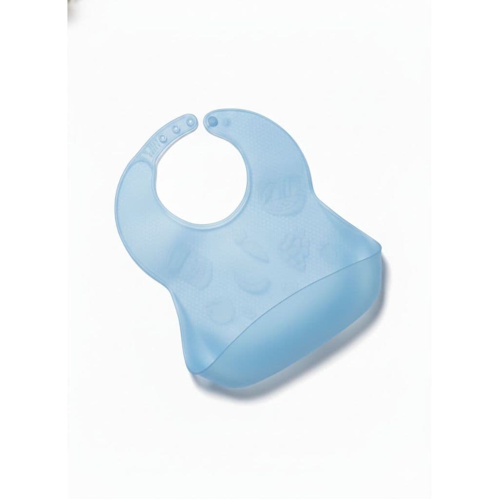 Babador 100% Silicone Com Pega migalhas Ajustável