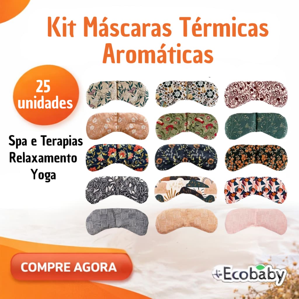 Kit 25 Máscaras Térmicas Aromáticas de Sementes e Ervas Naturais – Uso Profissional Yoga Spa Meditação Relaxamento