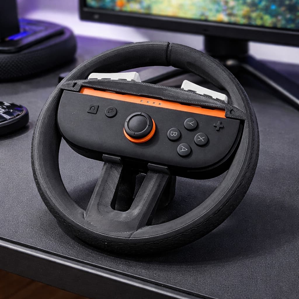 Volante JoyPad Switch 2 Controller Adaptador e Volantes Suporte Joycon Nintendo Switch 2 Dobe Preto