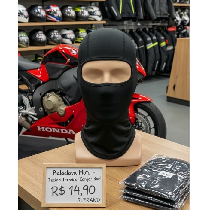 Capuz Balaclava Máscara Motociclista Proteção Solar UV50 Confort Premium