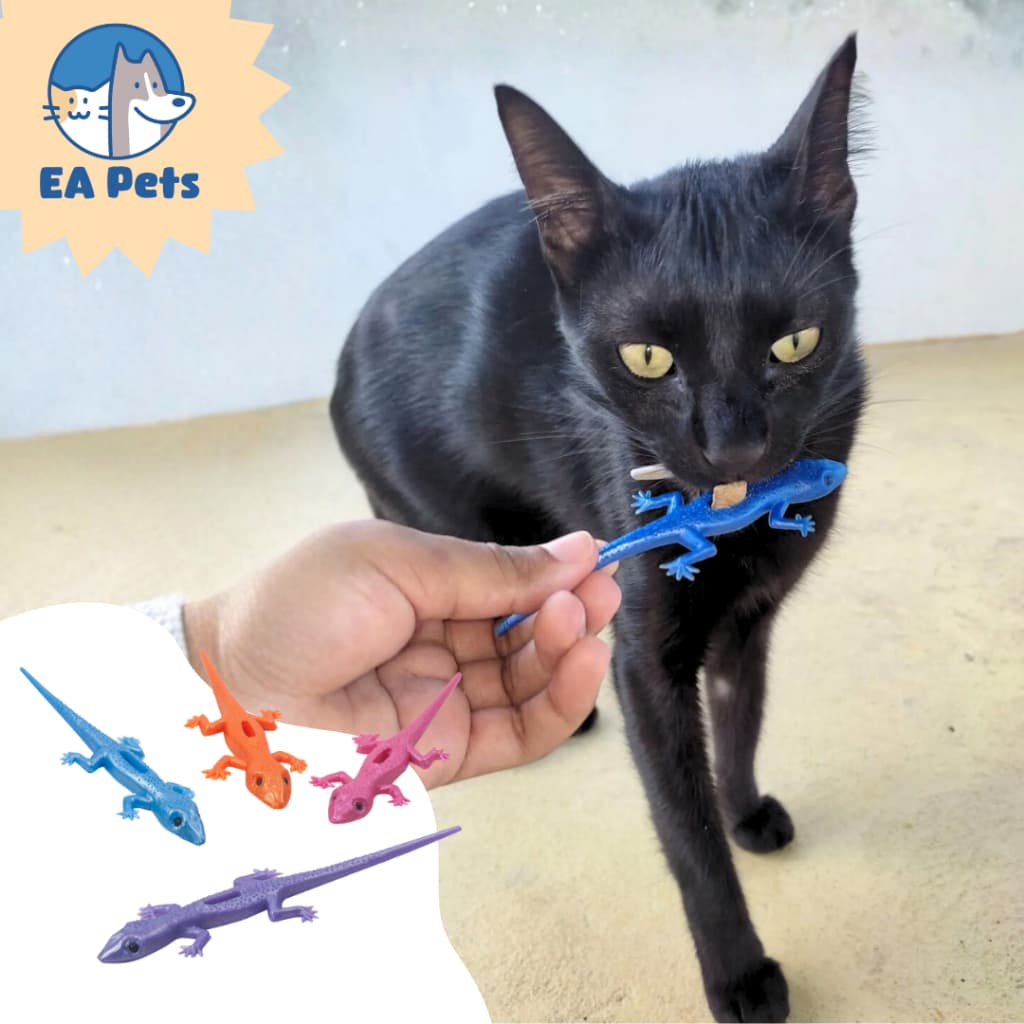 Brinquedo Da Pet Games Com 4 Lagartixas Porta Petiscos Para Caçar De Forma Divertida E Interativa