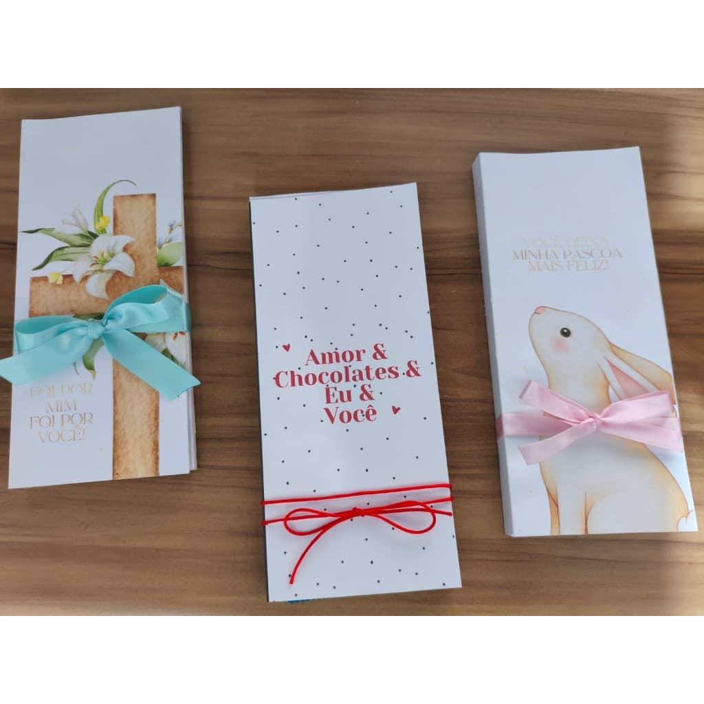 Porta Barra de Chocolate Personalizado Páscoa