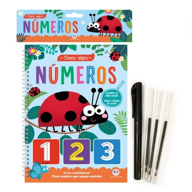 Livro Infantil Números Com Caneta Mágica - Atividades de Apoio Escolar - Ciranda Cultural