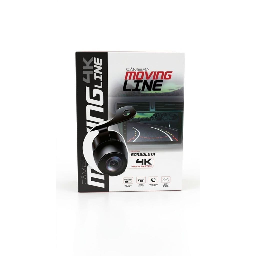 Câmera de Ré 4K Borboleta 2x1 Com Linha Dinâmica JR8