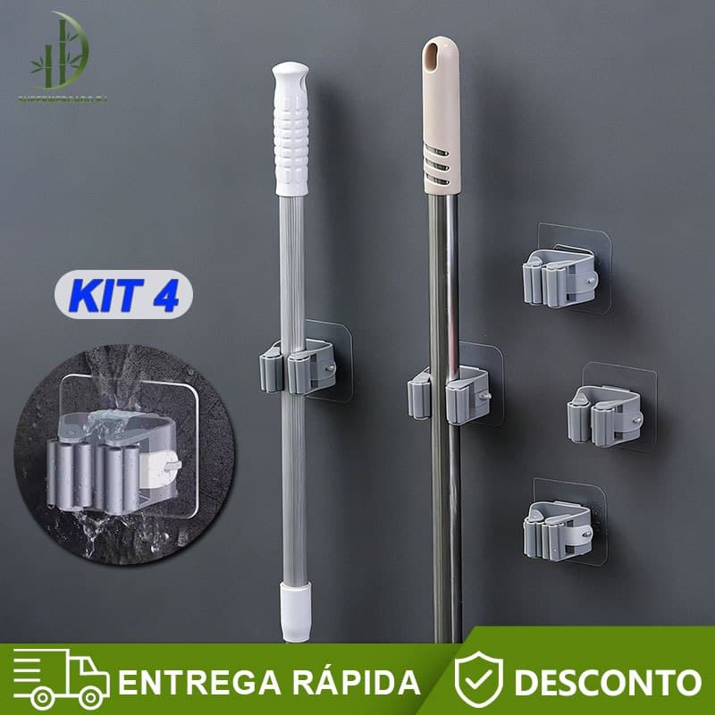 Suportes De Vassoura Autoadesivos Rodo Mop Utensílios de Parede Fortalecer Gancho