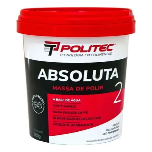 Massa De Polir Alto Rendimento Politec Absoluta-2 900gr