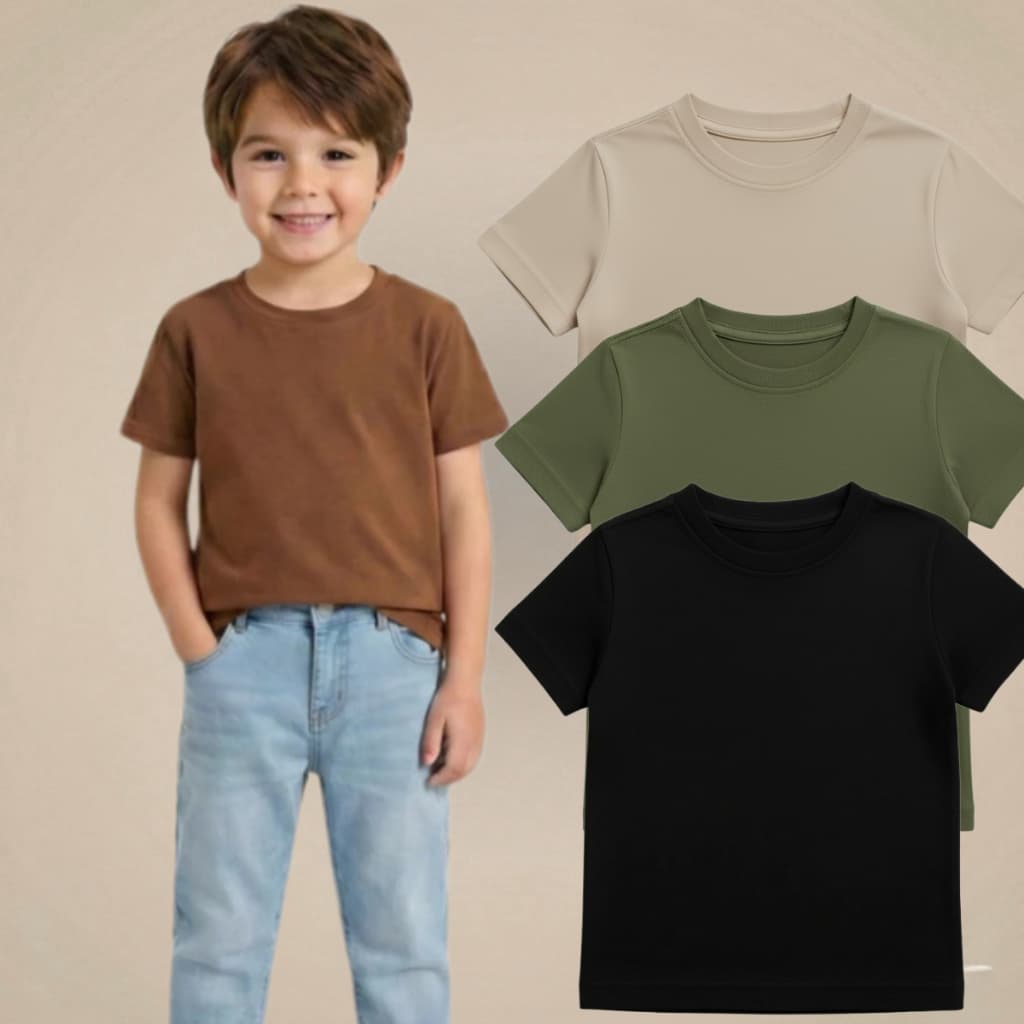 Kit 3 Camisetas Infantil Street Play Essential - Conforto e Versatilidade Diária
