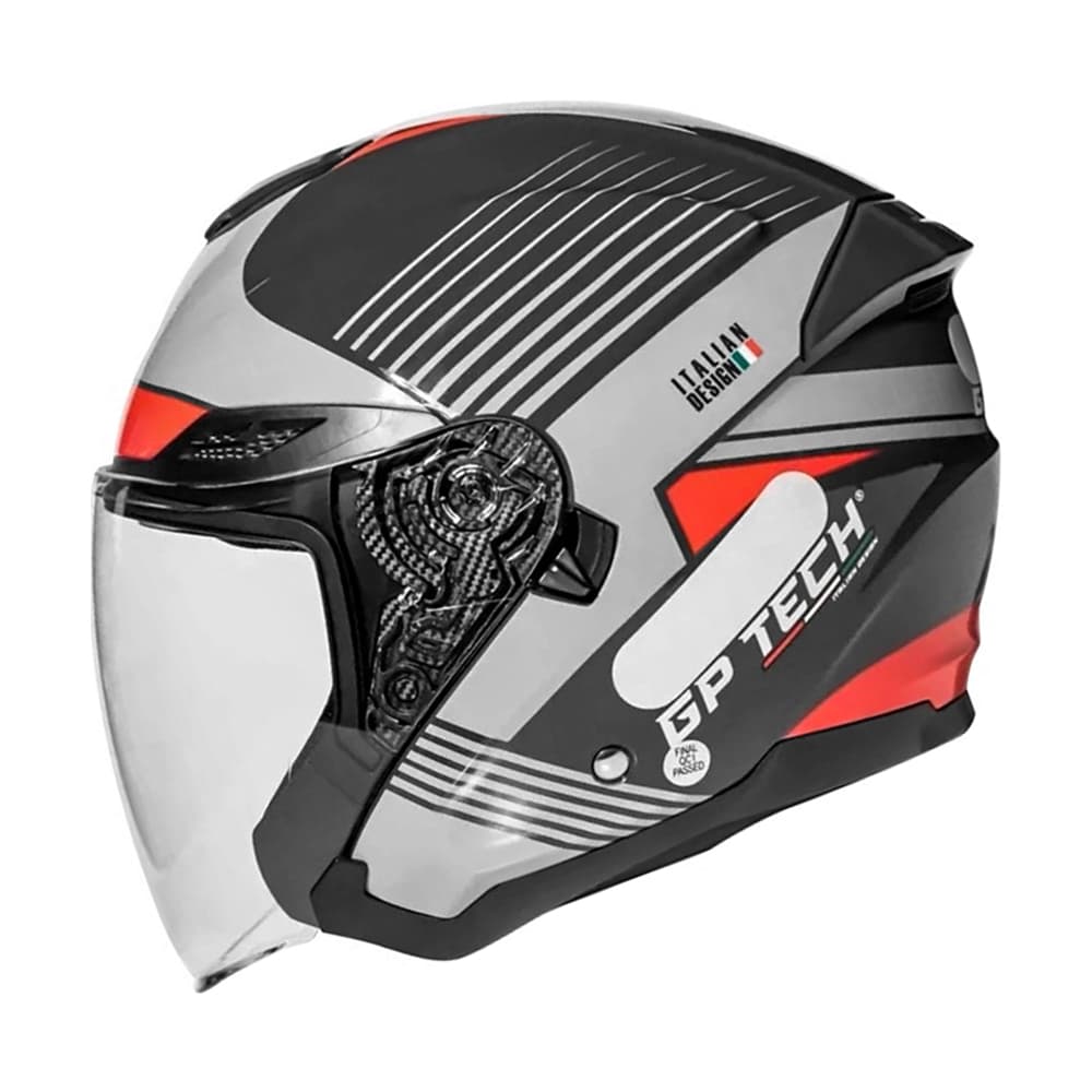 Capacete Aberto Gp Tech OF669 Air Fosco Com Viseira Interna Fumê