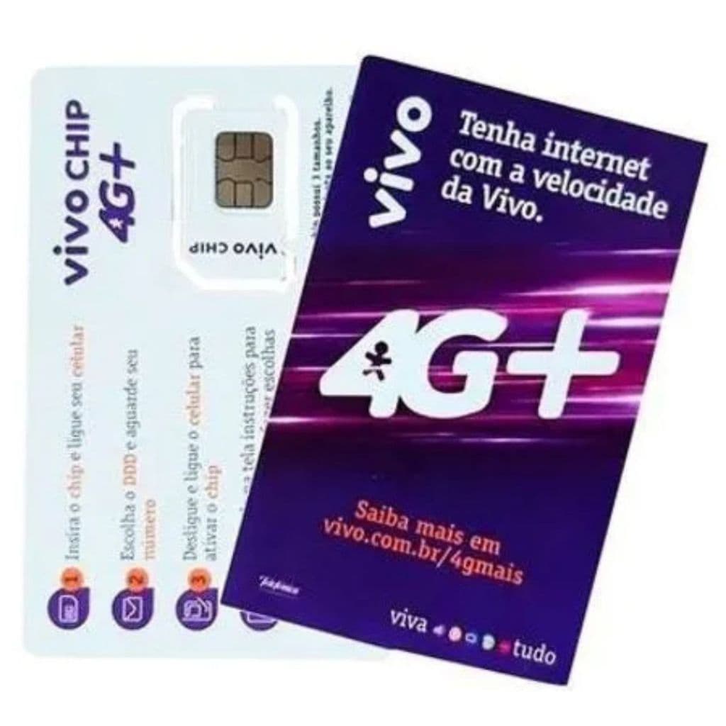 Vivo Chip 4g Pré Ativa Qualquer Ddd Do Brasil 011 Ao 99 Tamanho do cartão SIM 3 em 1