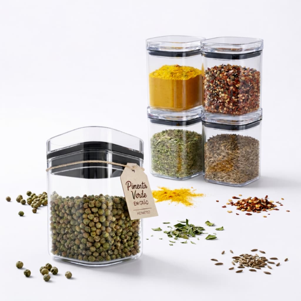 Potes Herméticos 150mL para Temperos