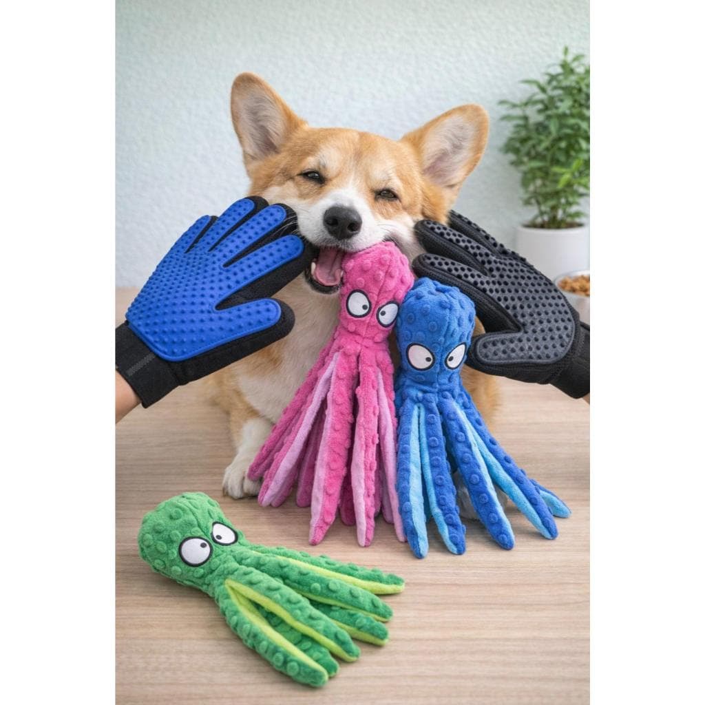 Kit Brinquedo pelucia polvo + Luva Removedora de pelos