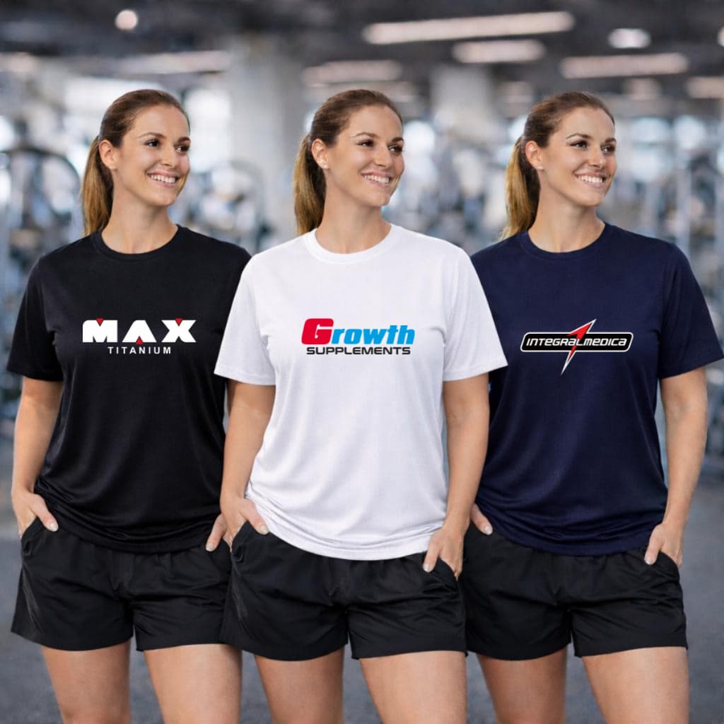 Kit 3 Camiseta Dray Fit Feminina Camisa Treino Academia Musculação Manga Curta Gola Redonda