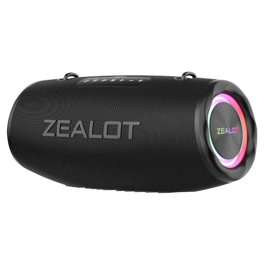 【Envio Imediato】Caixa de Som Bluetooth  ZEALOT-S87  Boombox  80W | RGB, IPX6, 16000mAh, TWS Stereo, Alça de Ombro, BT5.4