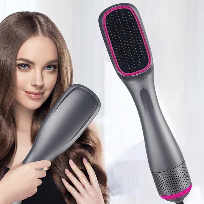 Escova Secadora 3 Em 1 Seca Alisa E Modela O Cabelo 1000W 110V / 220V