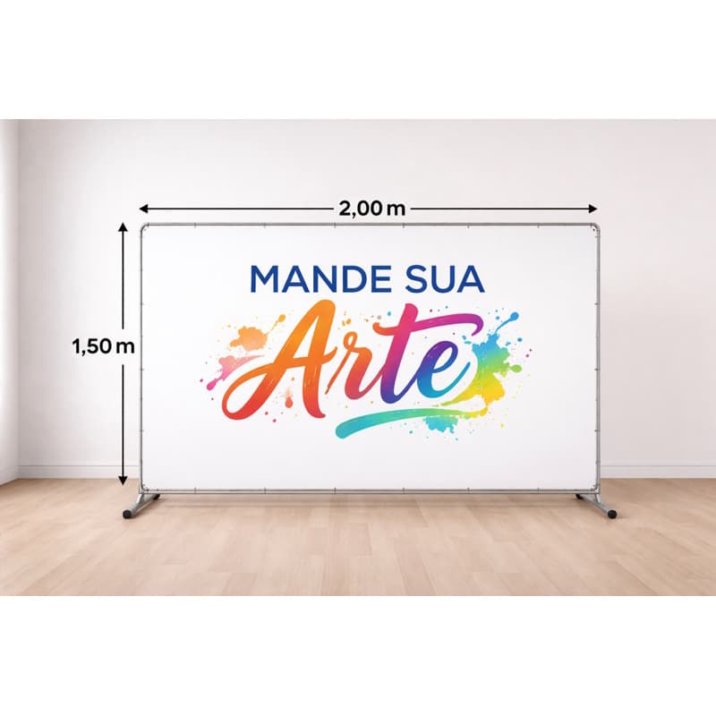 Painel Personalizado 2,20x1,50m | Envie Sua Arte | Fundo para Festa e Fotos