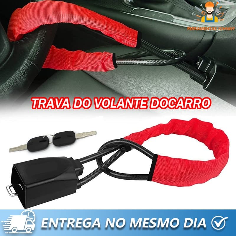 Trava antifurto, volante, cinto de segurança, 3 chaves do carro