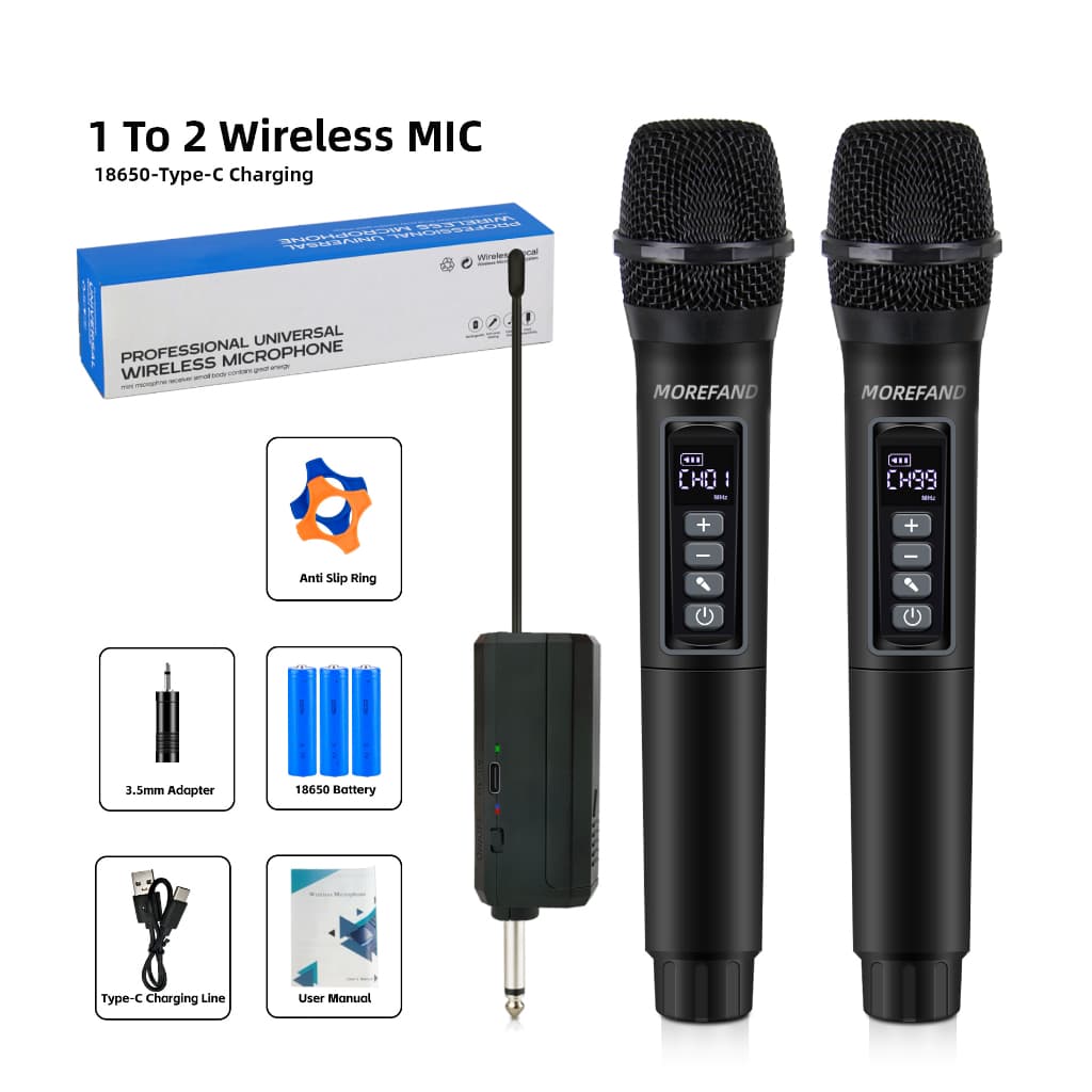 Microfone Sem Fio Profissional Universal Ideal para Karaokê, Eventos e Apresentações