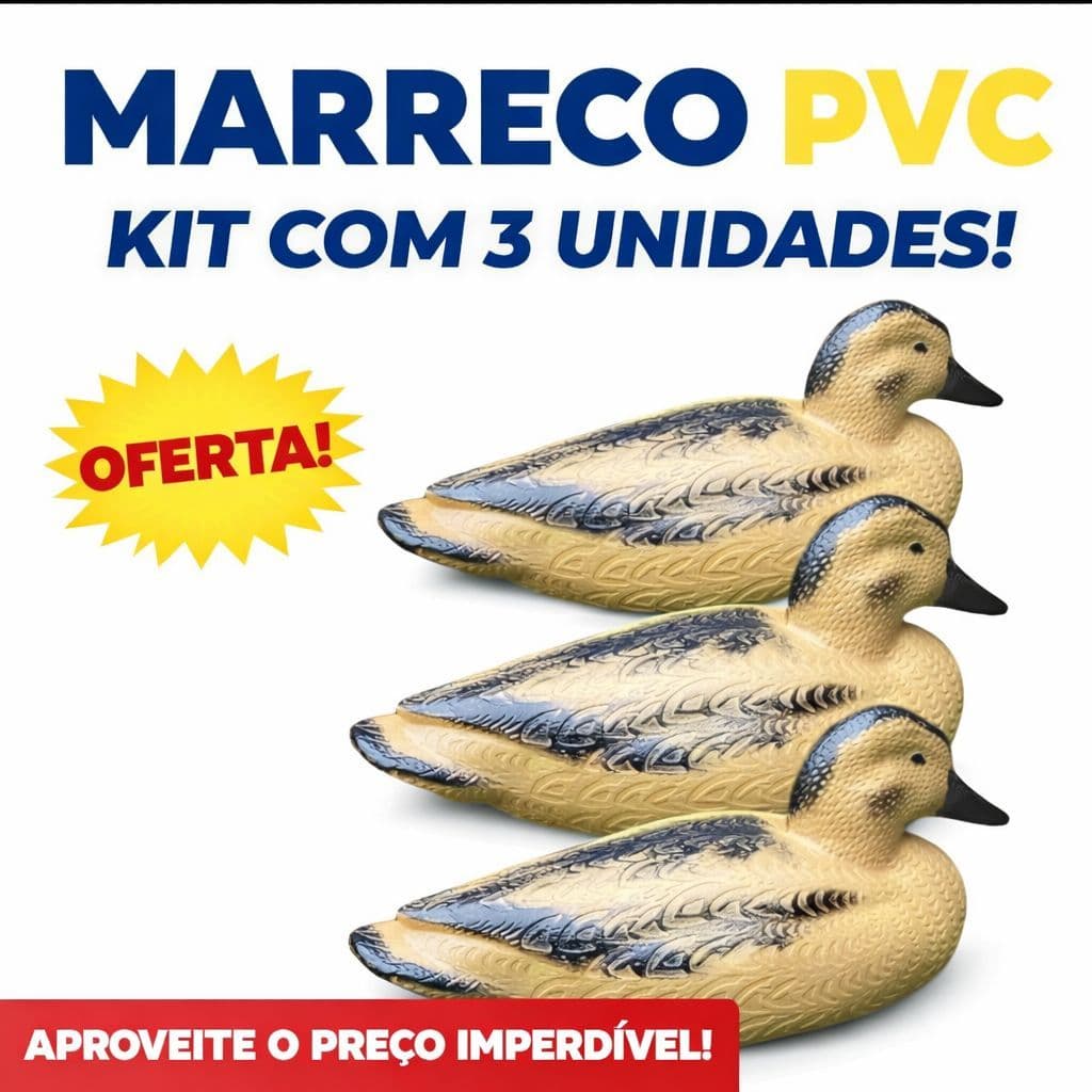 Kit chamariz isca Marreco/Marrecão/Irere 3 unidades ideal para caça ou decoração de ambientes