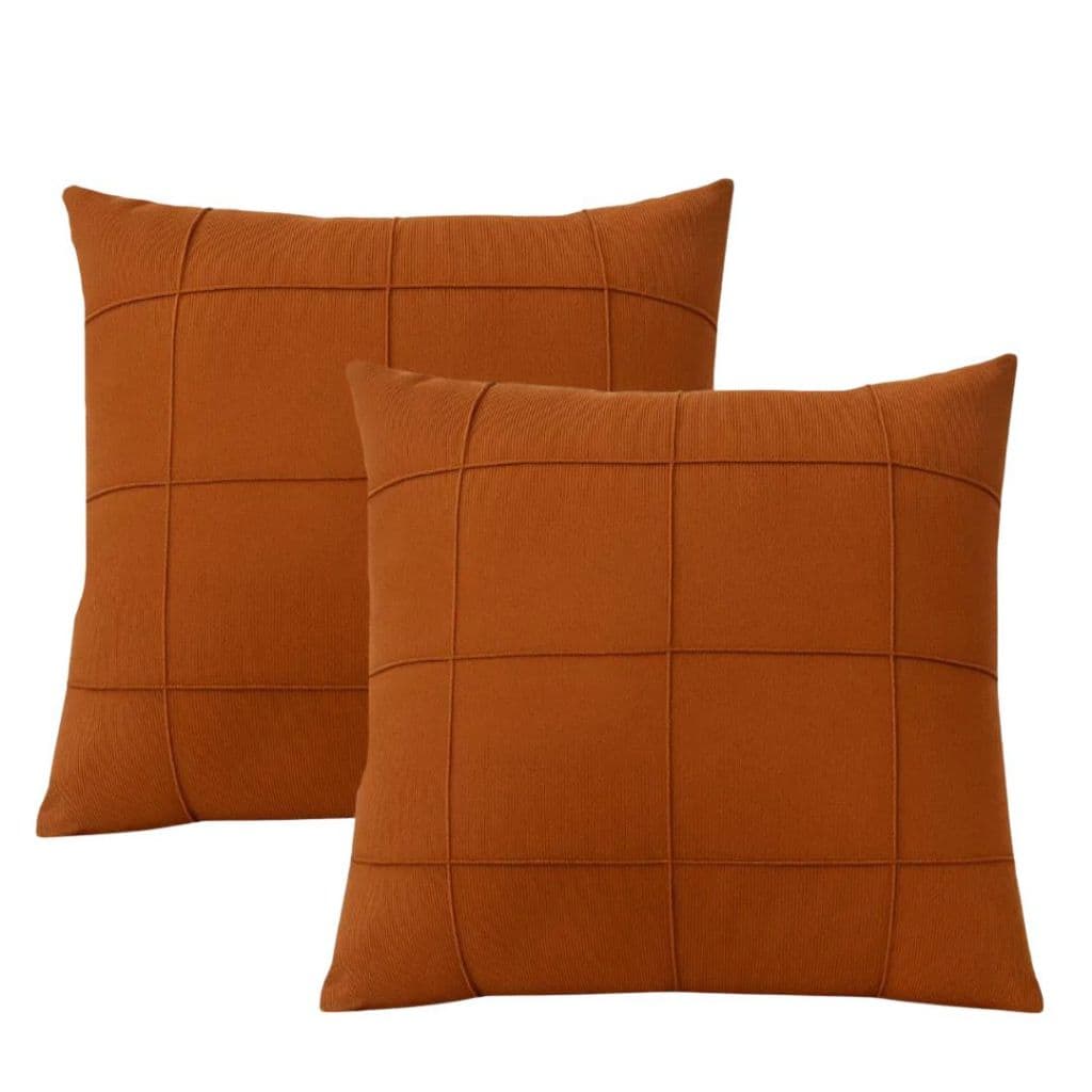 Kit 2 Capas Para Almofada Suede Drapeada Quadrada 45x45cm Decorativas