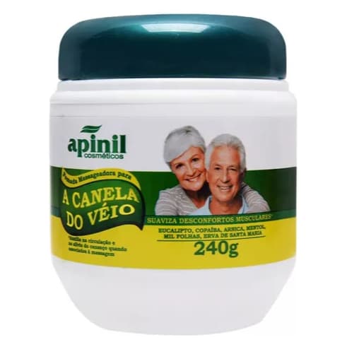 Pomada Massageadora Refrescante e Alívia Dores Musculares Canela de Velho - 240g