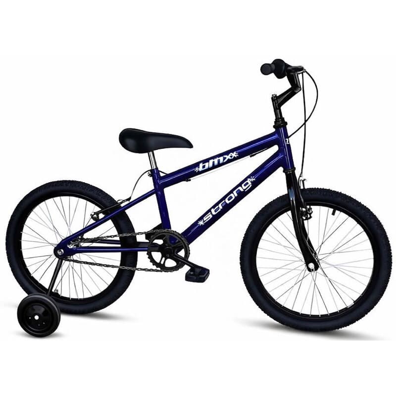 Bicicleta Infantil Masculina Aro 20 BMX Menino Com Rodinhas De Apoio Lateral