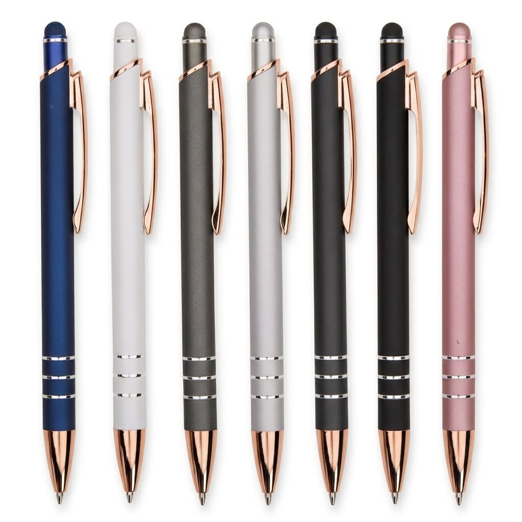 Caneta Metal Touch Escritório Classico, Elegante, Tinta Azul