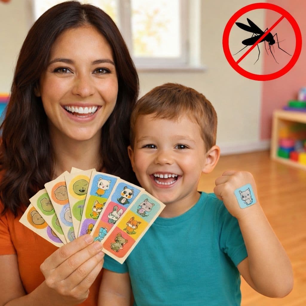 Kit 144 Adesivos Repelente de Insetos e Mosquitos Infantil e Adulto Citronela Desenhos