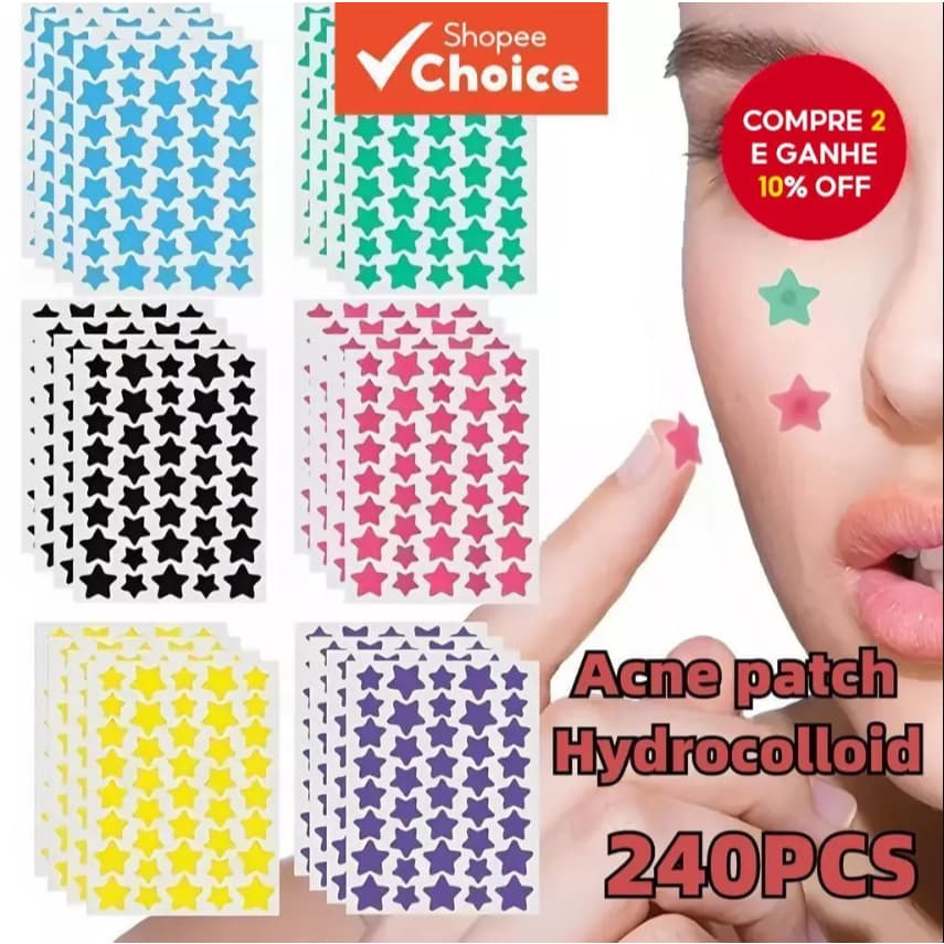 Adesivo Hidrocoloide Anti Espinha Estrela – Seca Acne Rápido e Protege a Pele