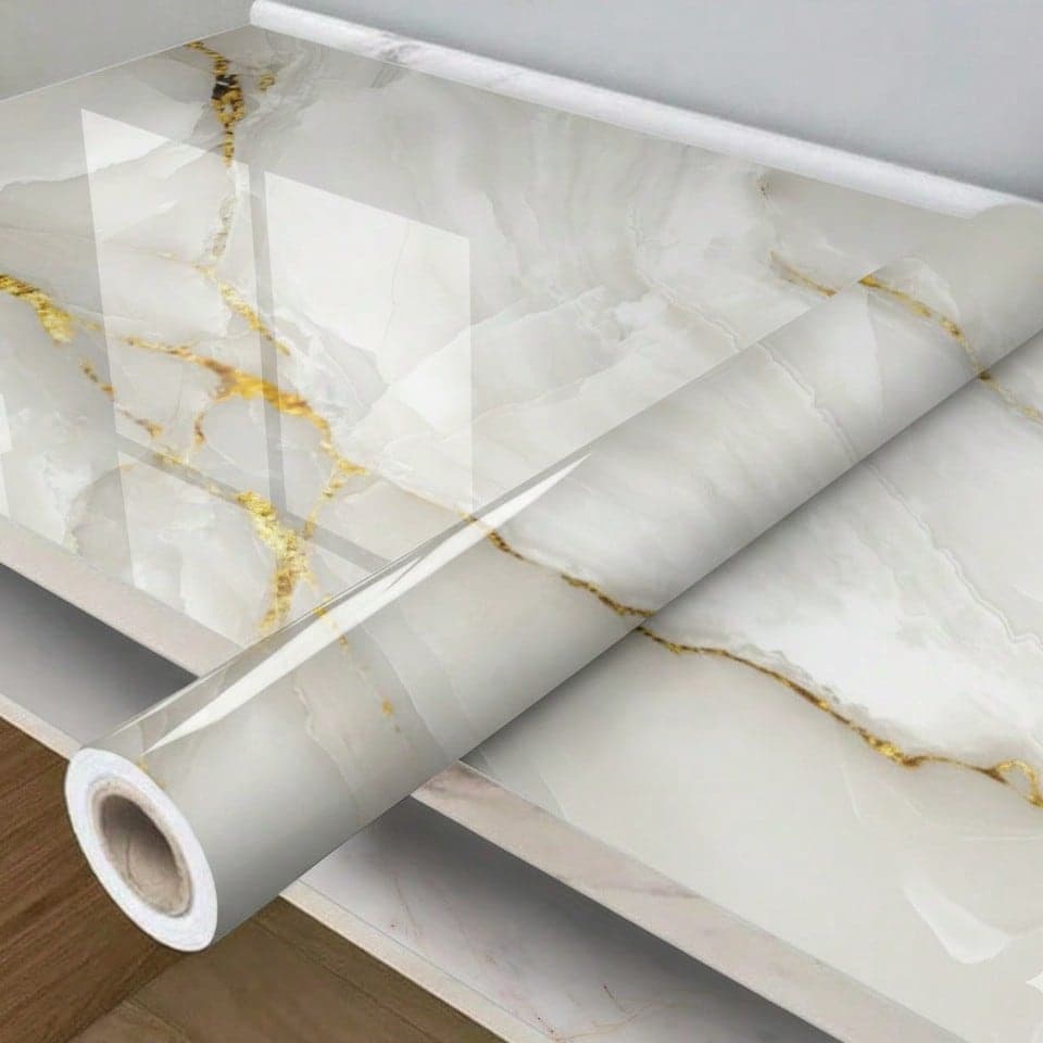Papel de Parede Mármore Autoadesivo Vinílico Lavável – Sala Quarto Cozinha Banheiro | Autocolante
